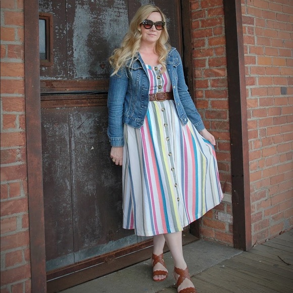 time and tru midi dress